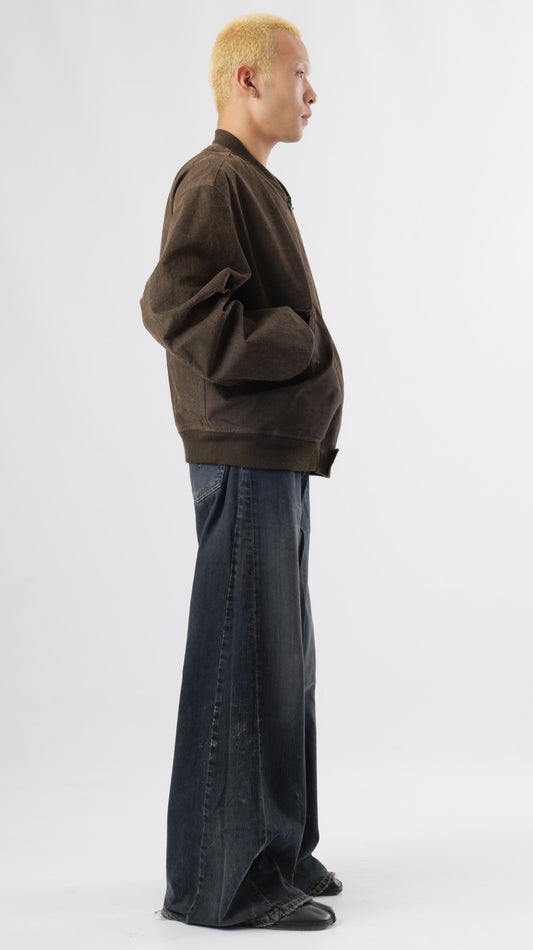 Armani 1990s Leather Bomber jacket (L)