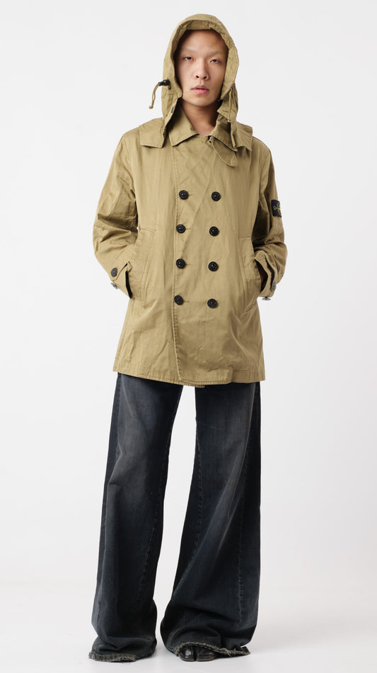 Stone Island AW08 Raso Gommato Coat (M)