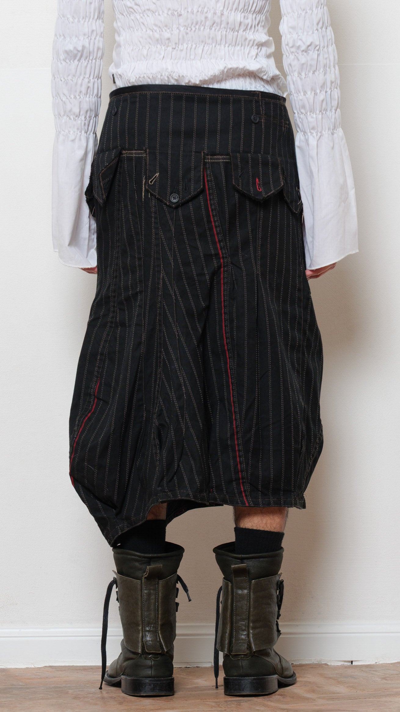 Marithè François Girbaud striped avantgarde suit