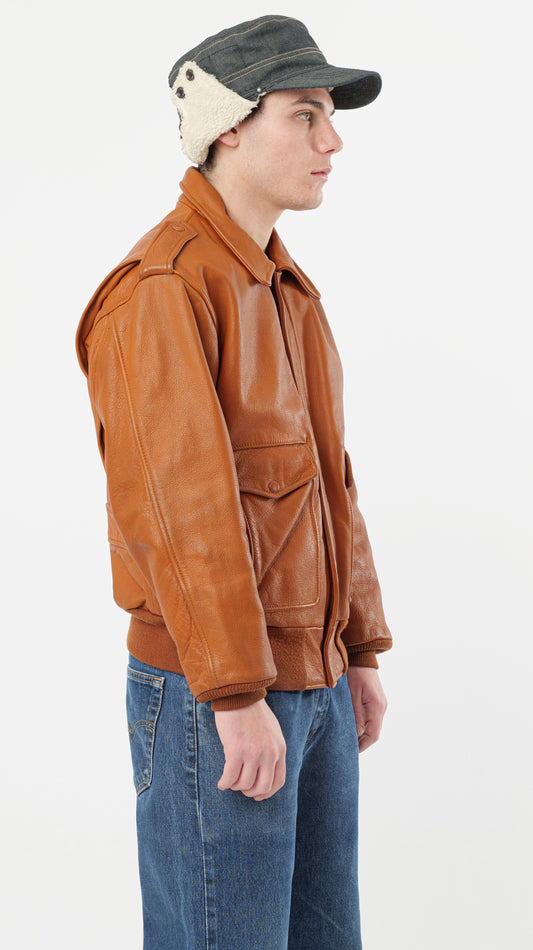 SCHOTT 1990s LEATHER JACKET (M)