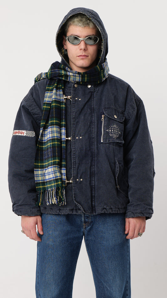 ENERGIE FW 1991/92 BLUE UTILITY STUFFED JACKET (M)