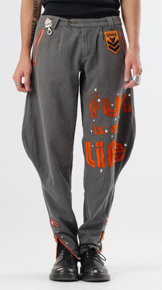 Dolce & Gabbana ss2003 “fun is my life” Military Parody Trousers (w28)