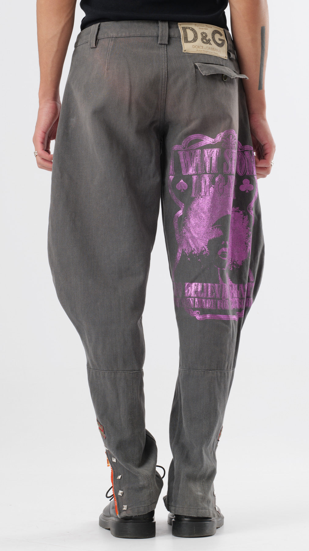 Dolce & Gabbana ss2003 “fun is my life” Military Parody Trousers (w28)