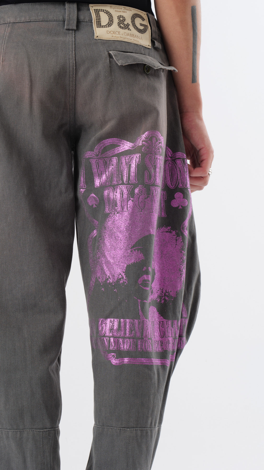 Dolce & Gabbana ss2003 “fun is my life” Military Parody Trousers (w28)