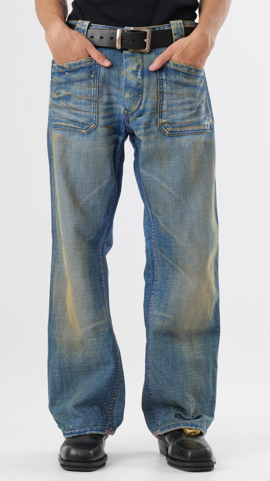 DIESEL 2000’s DIRTY WASH JEANS (W32)