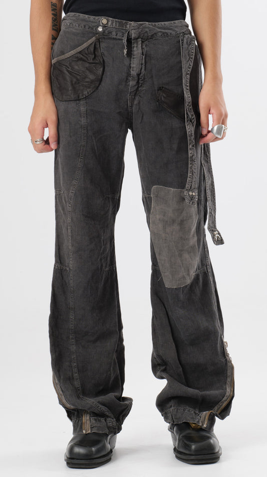 Dondup 2000s Patchwork bondage trousers (w28)