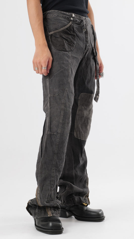 Dondup 2000s Patchwork bondage trousers (w28)