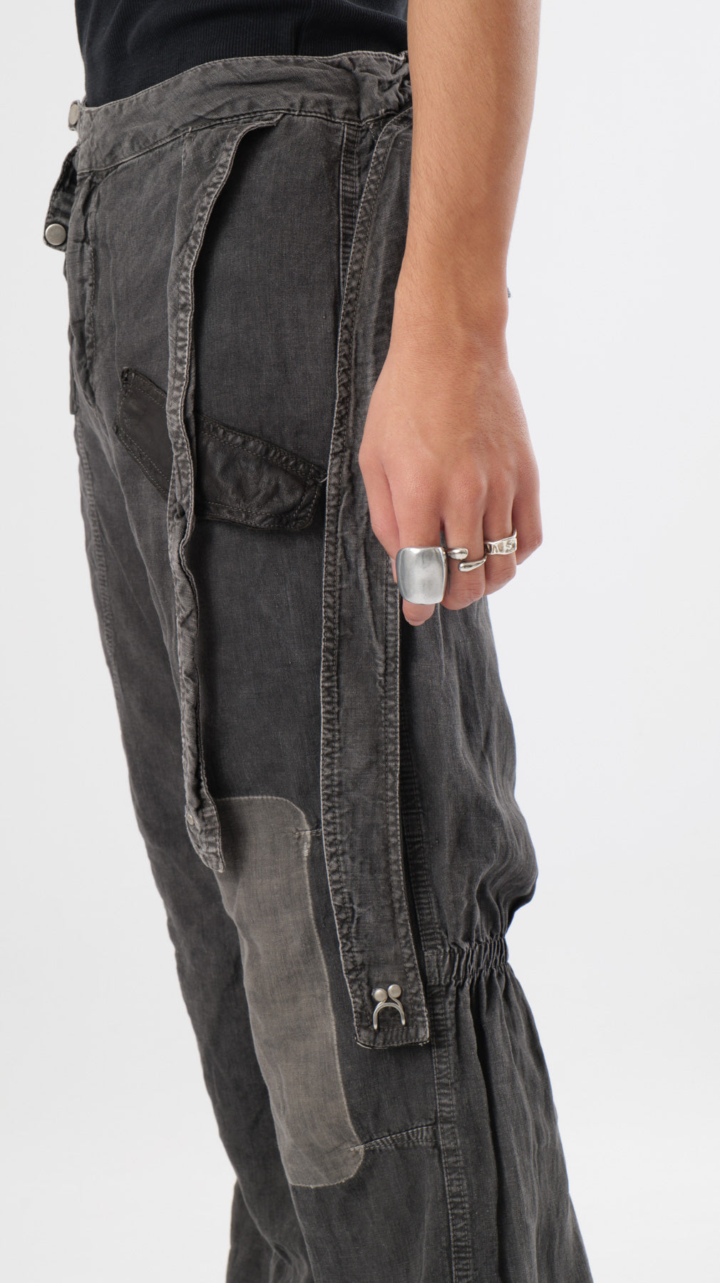 Dondup 2000s Patchwork bondage trousers (w28)
