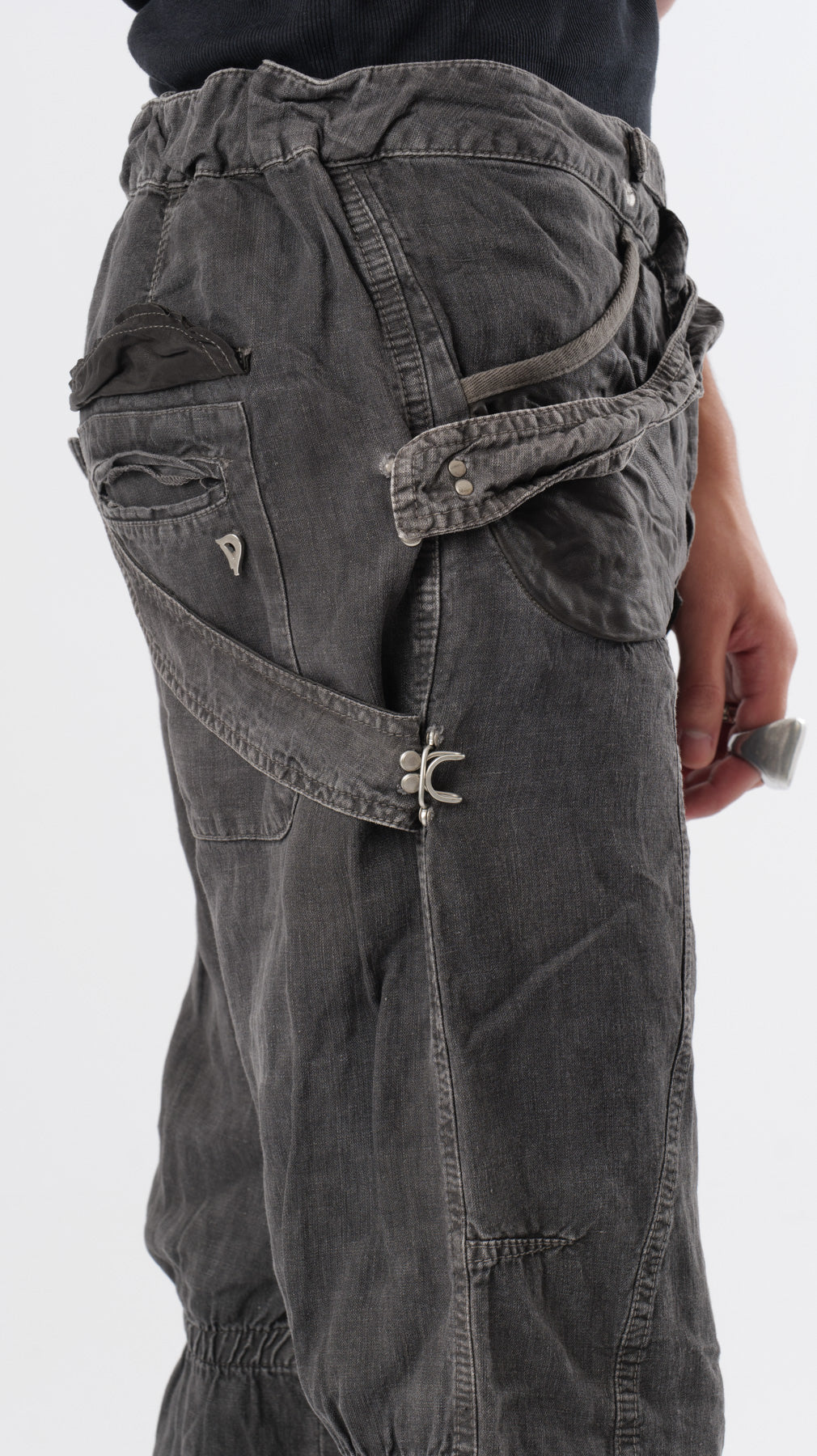 Dondup 2000s Patchwork bondage trousers (w28)
