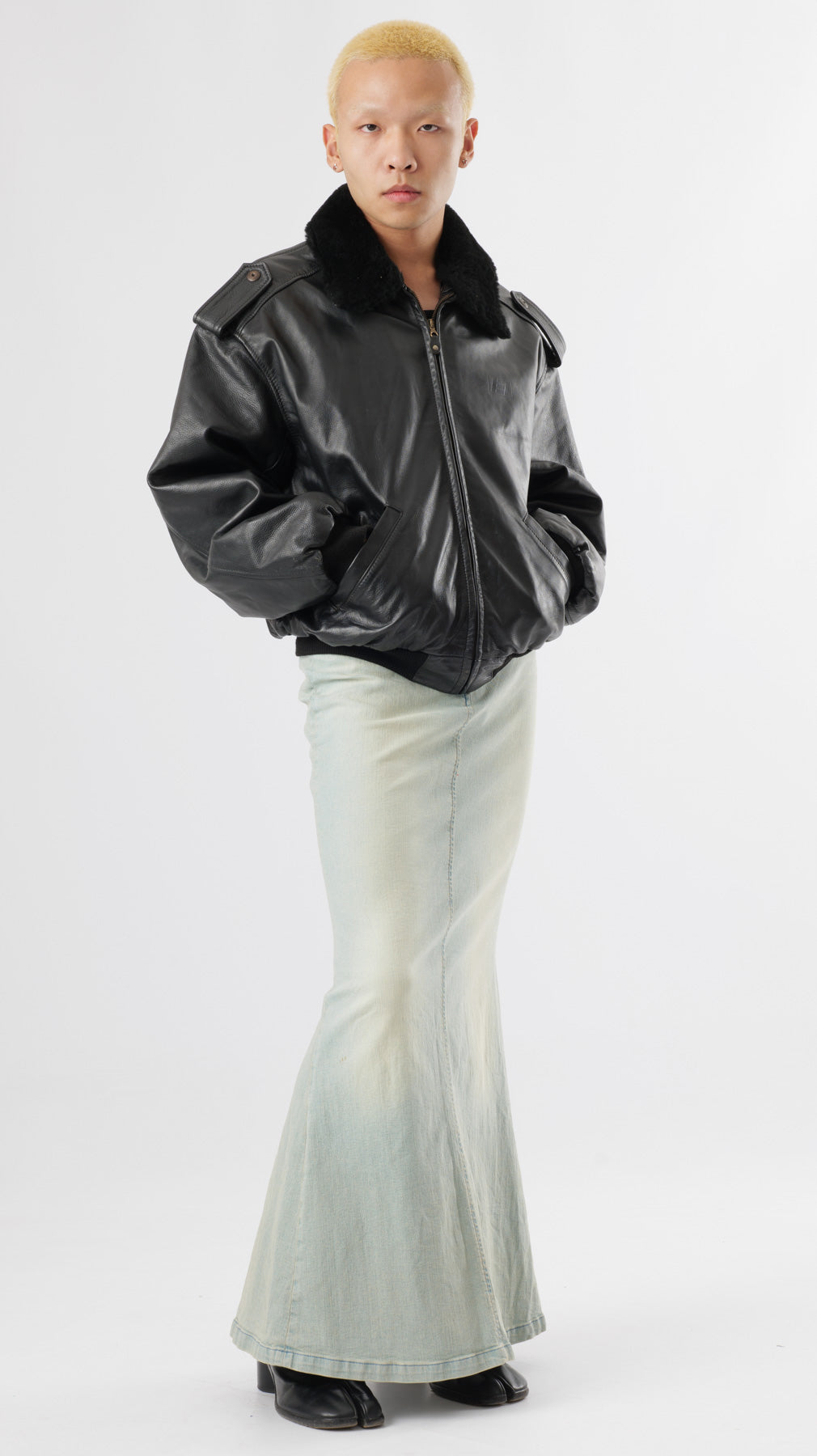 1980s Aviator Leather Cropped Jacket (M)