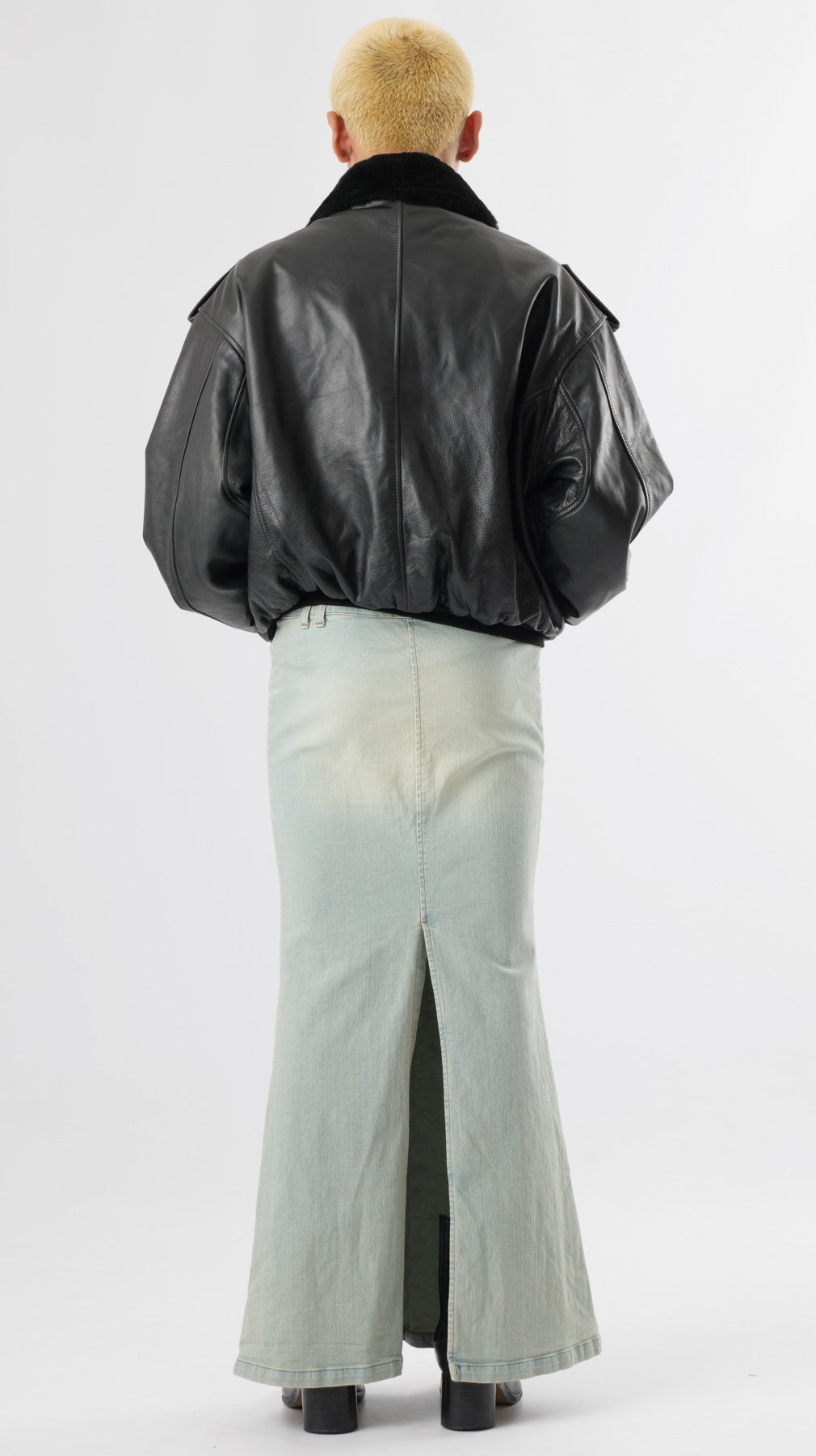 1980s Aviator Leather Cropped Jacket (M)