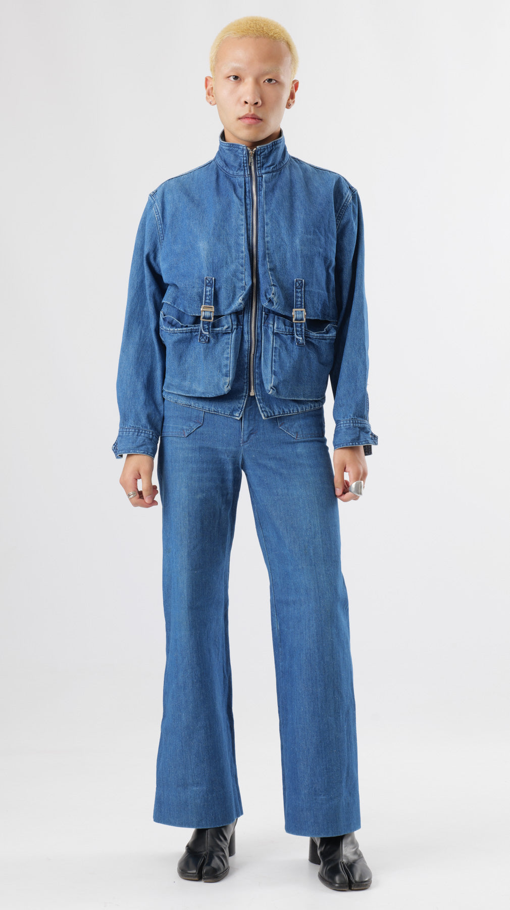 MARITHE FRANCOIS GIRBAUD 1980’S DENIM JACKET (M)