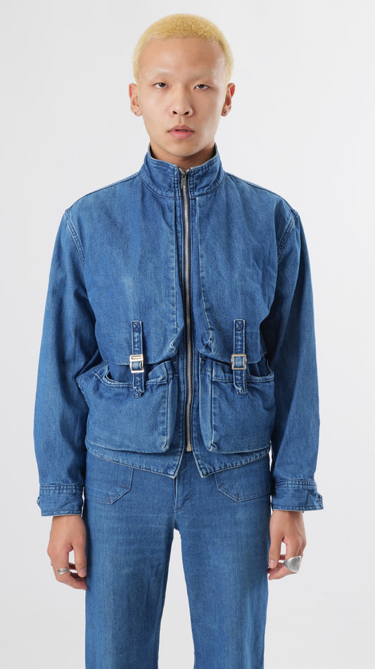 MARITHE FRANCOIS GIRBAUD 1980’S DENIM JACKET (M)