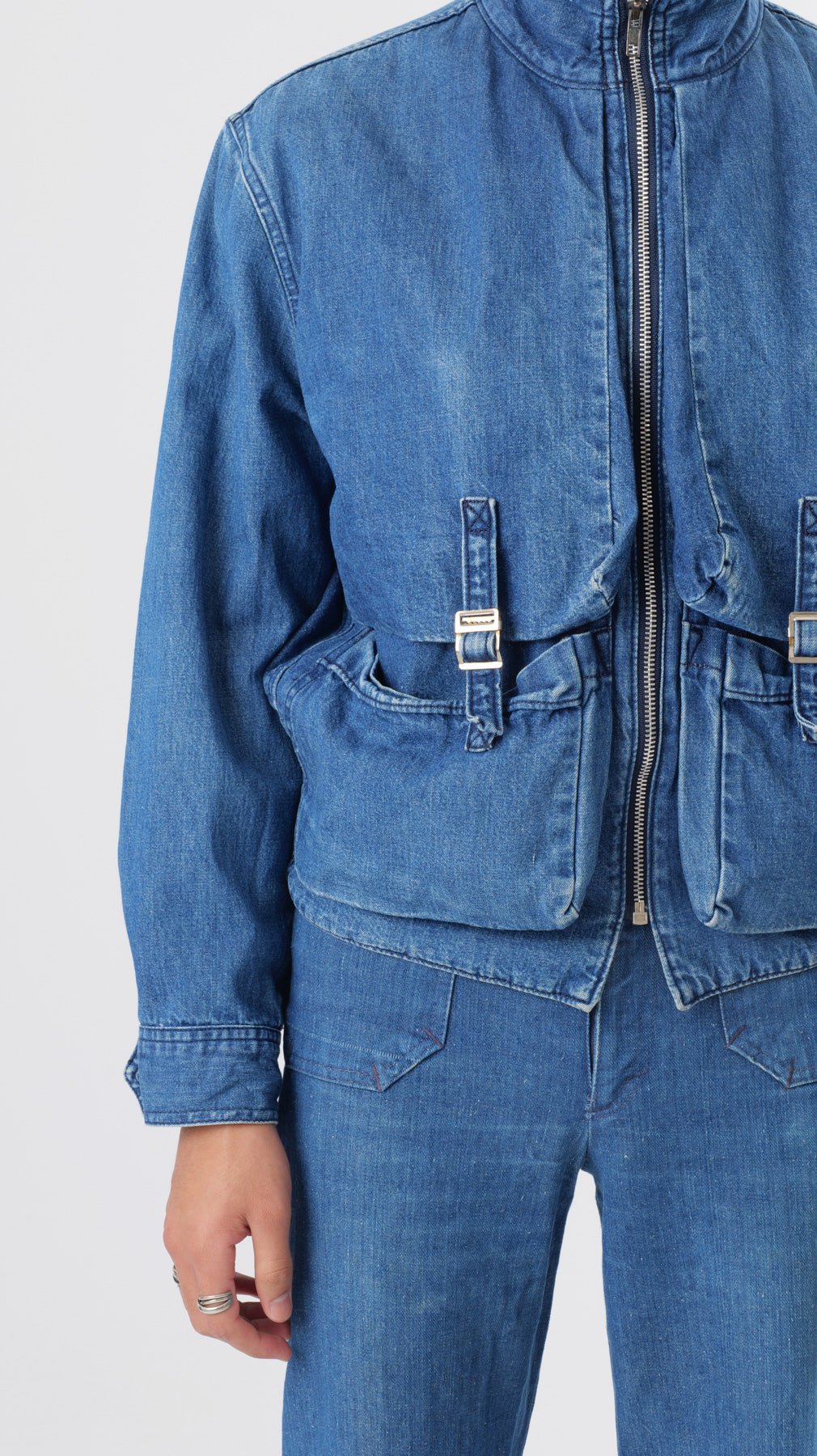 MARITHE FRANCOIS GIRBAUD 1980’S DENIM JACKET (M)