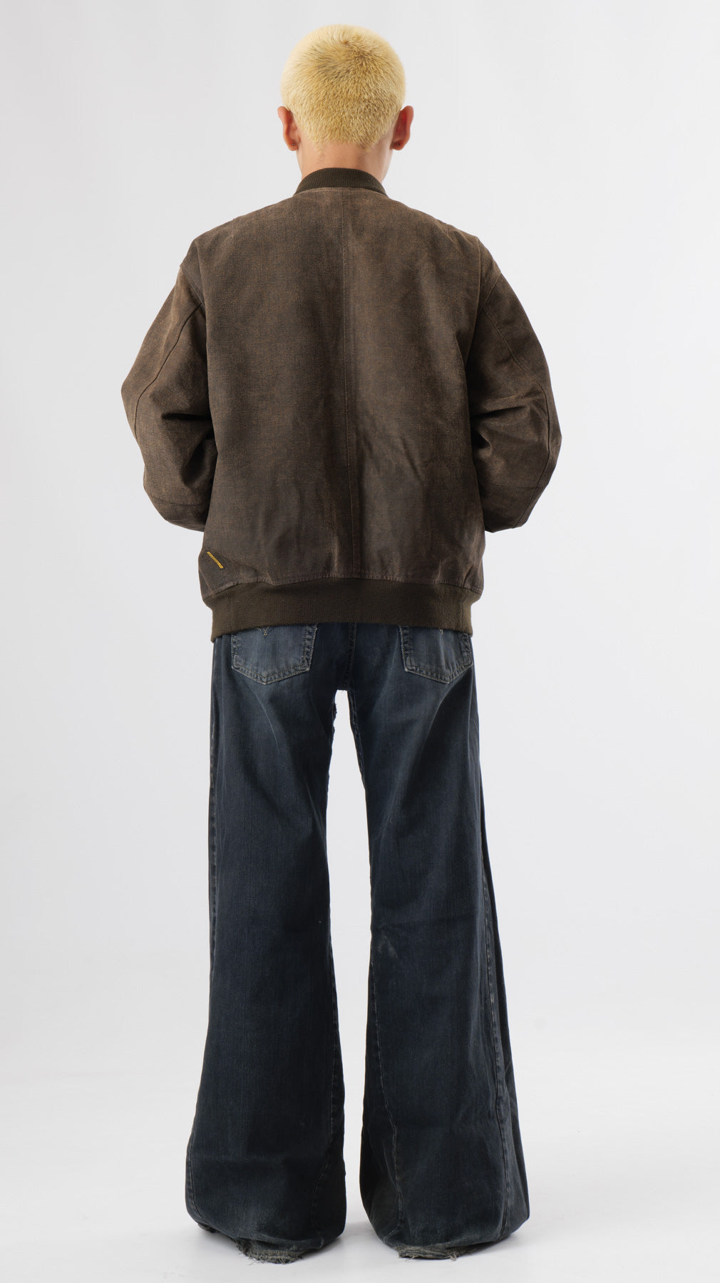 Armani 1990s Leather Bomber jacket (L)