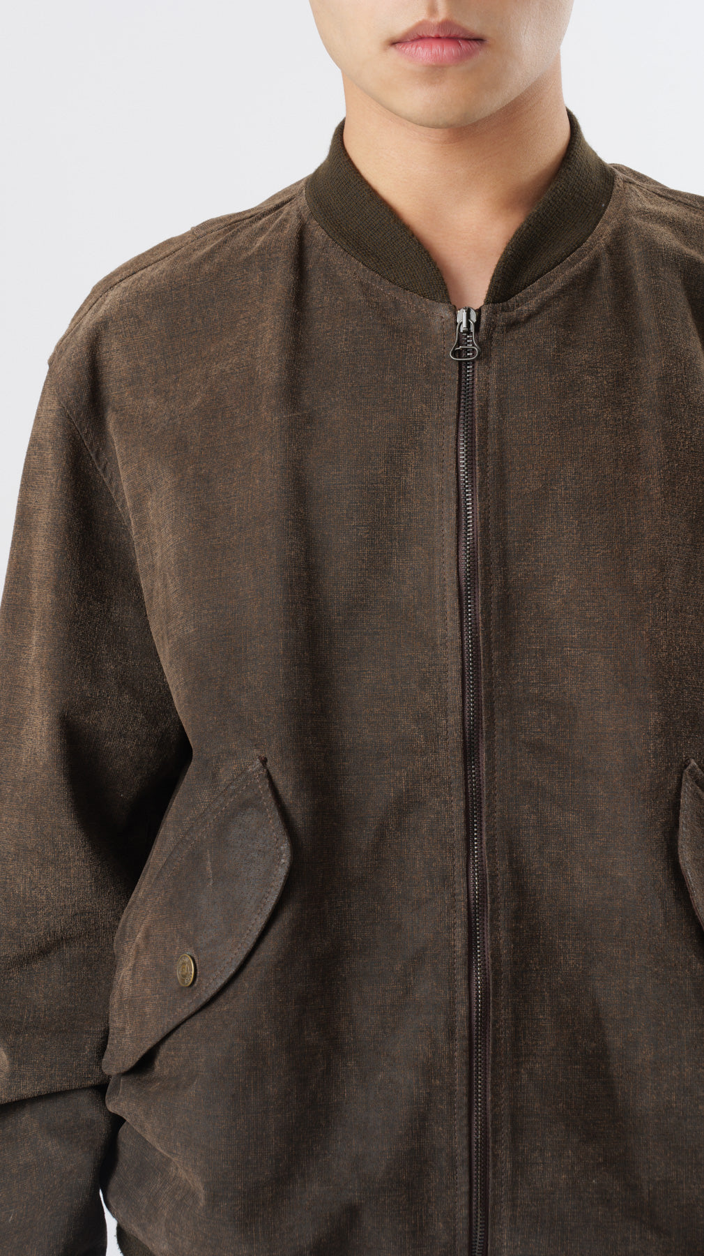 Armani 1990s Leather Bomber jacket (L)