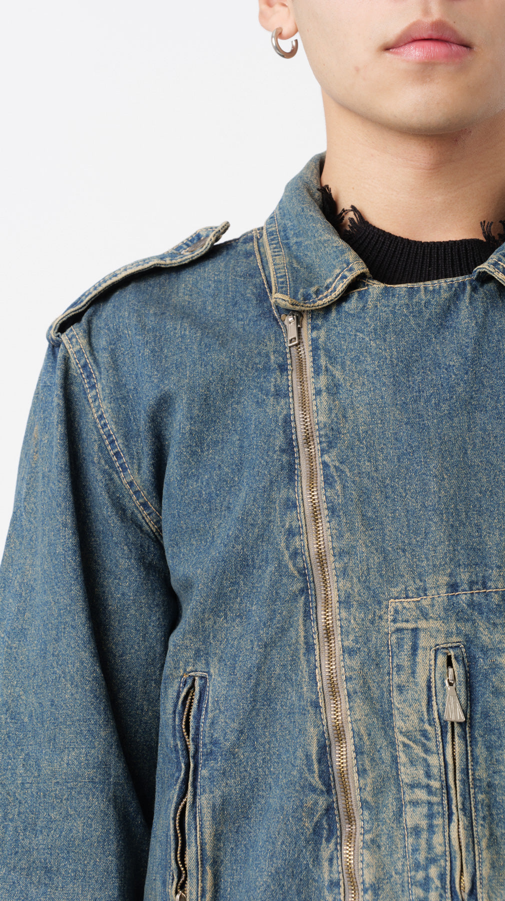 Diesel 1980’s Biker Denim Jacket (M)