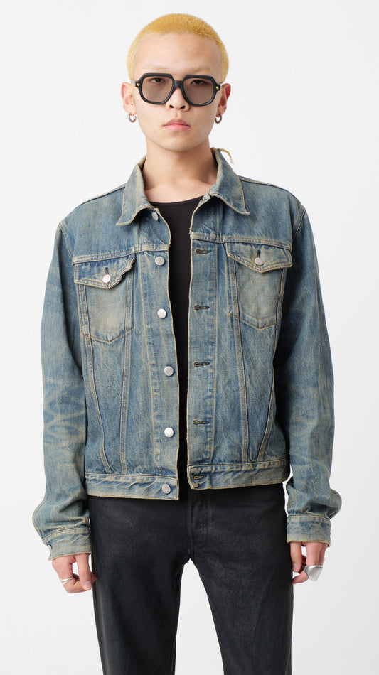 Helmut Lang 1990’s Sand-Washed Denim Jacket (M)