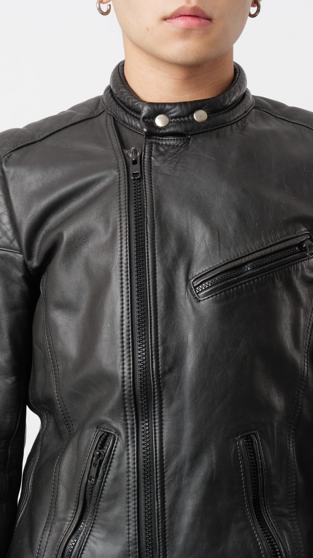 1990’s Leather Biker Jacket (M)