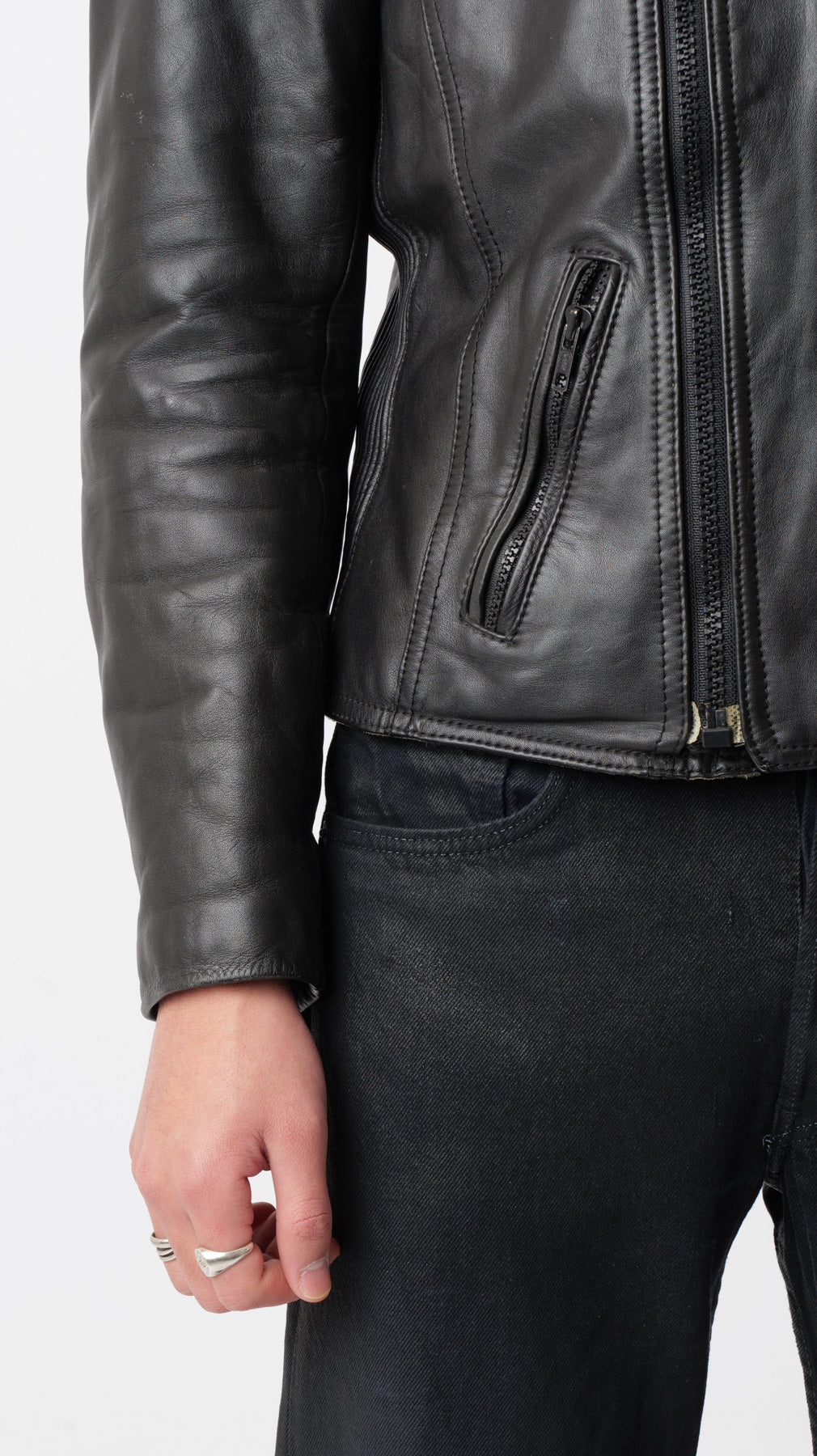 1990’s Leather Biker Jacket (M)
