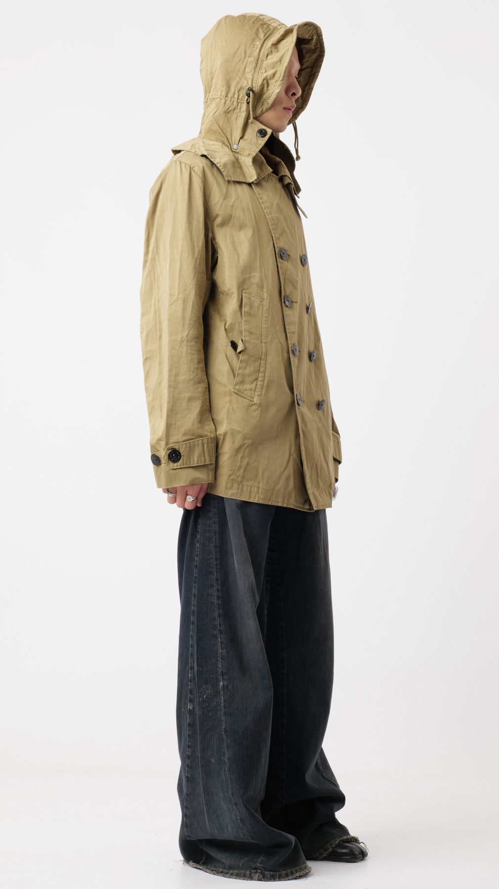 Stone Island AW08 Raso Gommato Coat (M)