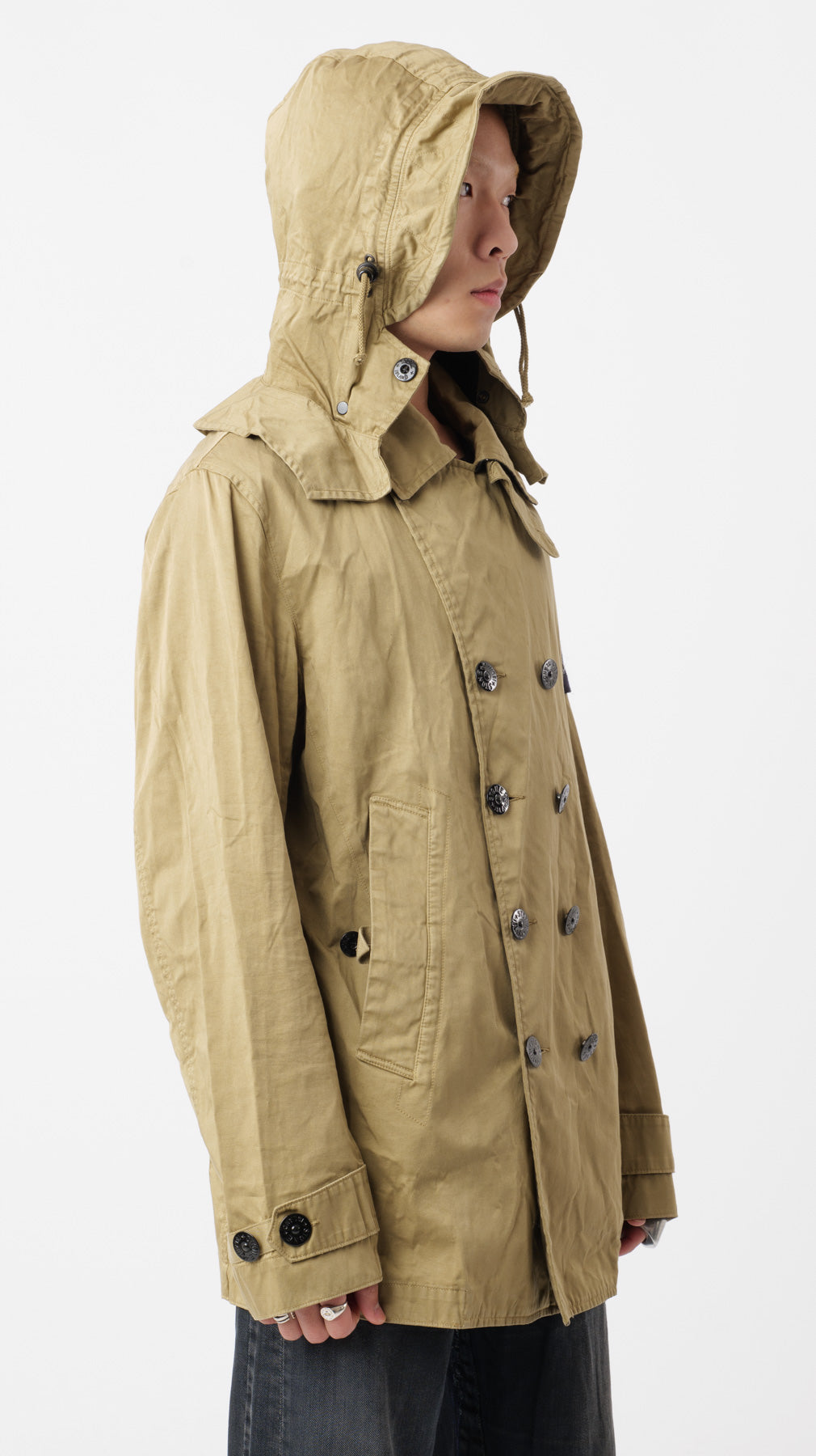 Stone Island AW08 Raso Gommato Coat (M)