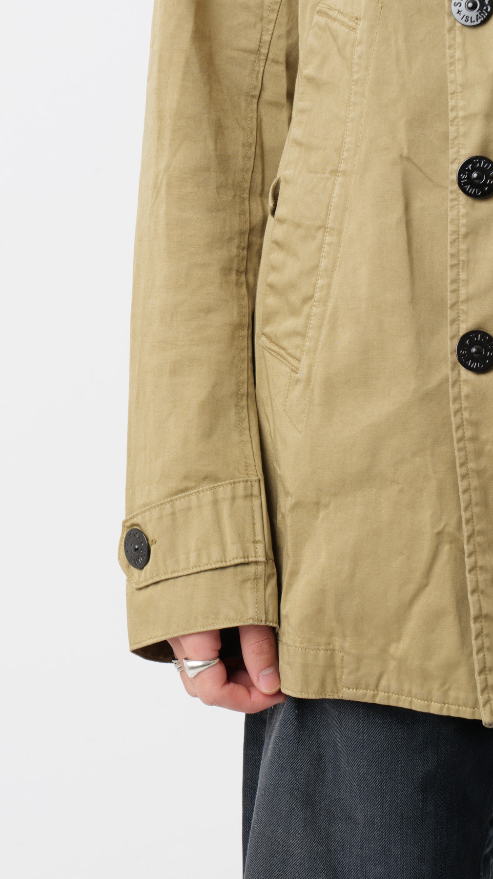 Stone Island AW08 Raso Gommato Coat (M)