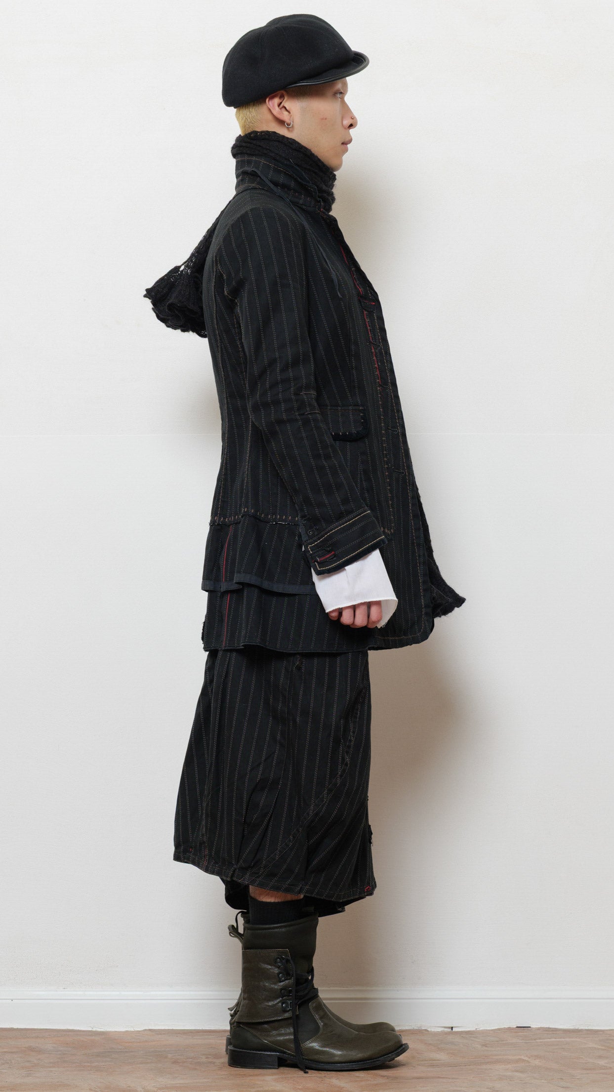 Marithè François Girbaud striped avantgarde suit