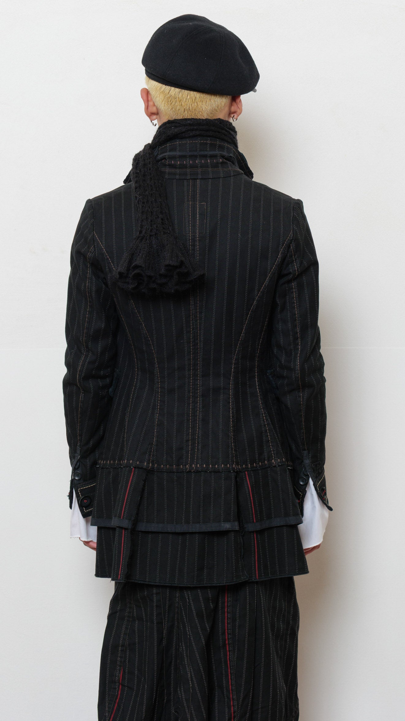 Marithè François Girbaud striped avantgarde suit