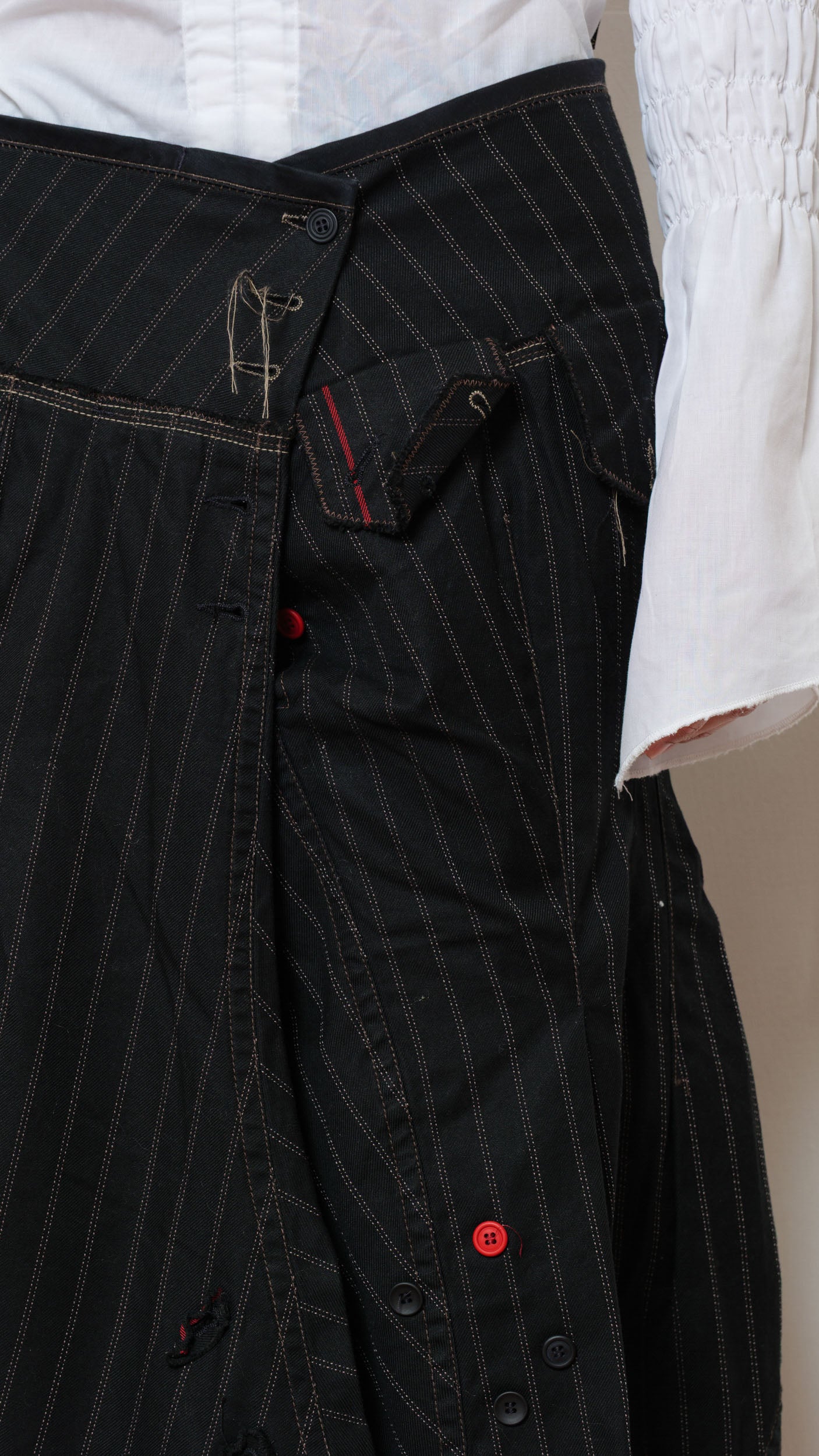 Marithè François Girbaud striped avantgarde suit