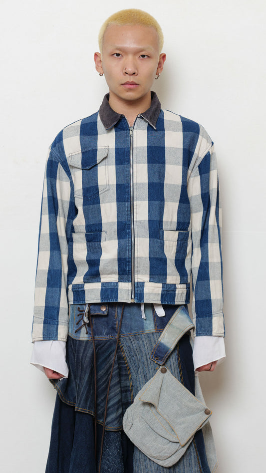 Valentino jeans 1980’s striped work jacket