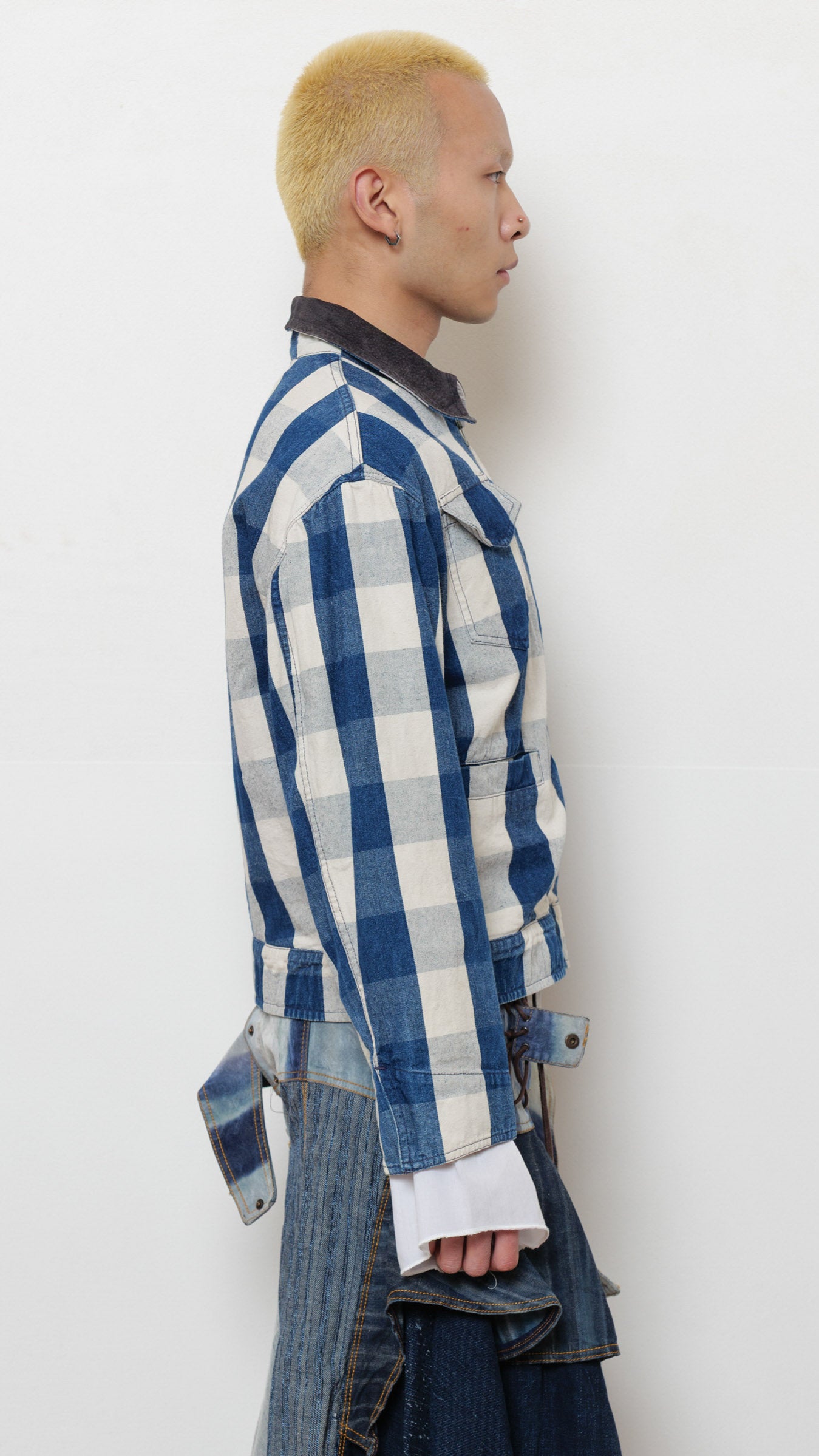 Valentino jeans 1980’s striped work jacket
