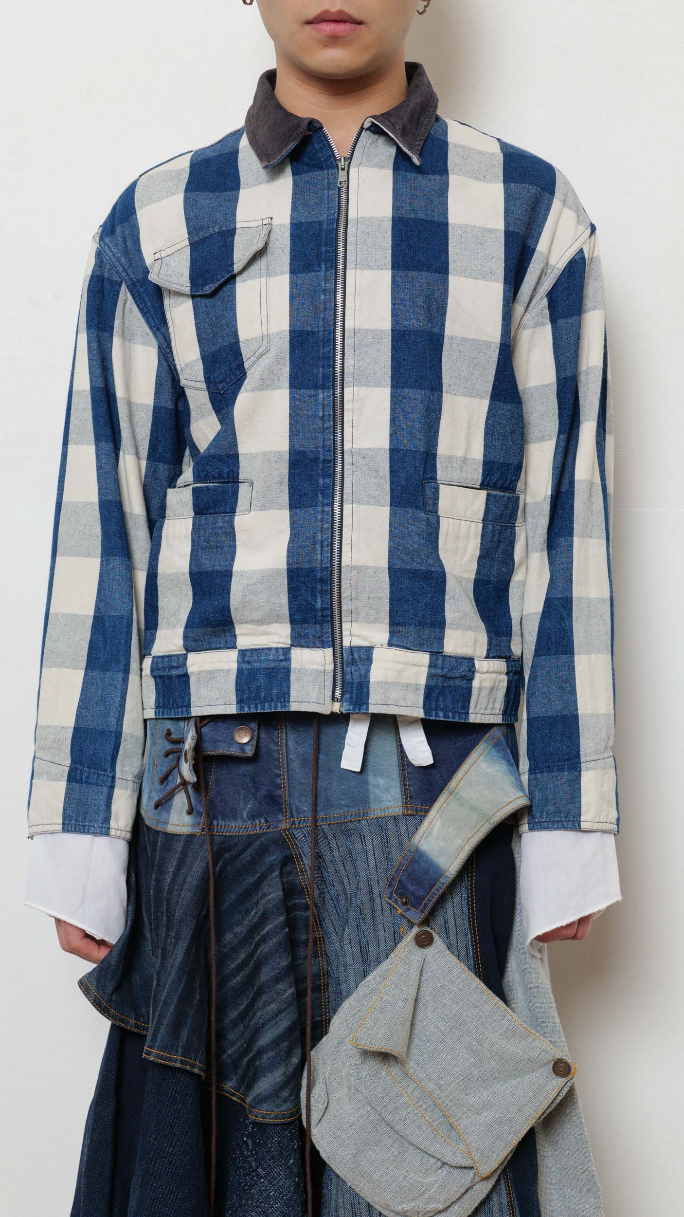 Valentino jeans 1980’s striped work jacket