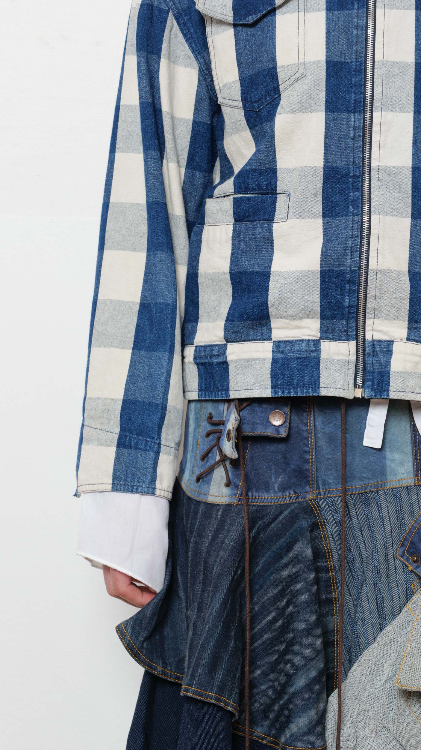 Valentino jeans 1980’s striped work jacket