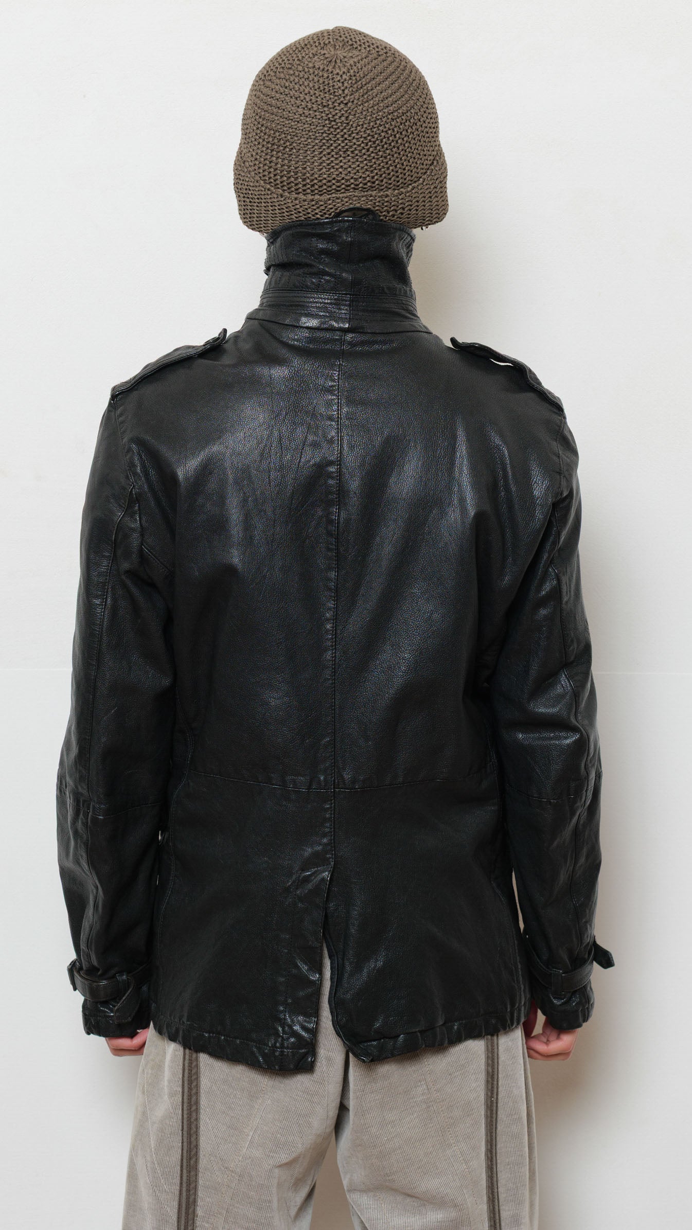 C.P Company black leather coat