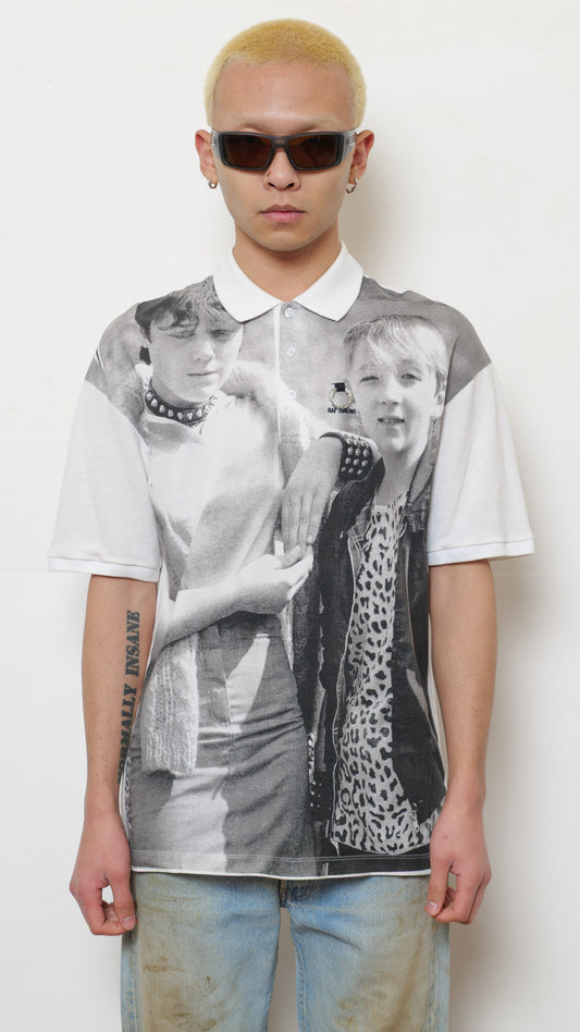 Raf Simons x Fred Perry printed skinhead polo shirt