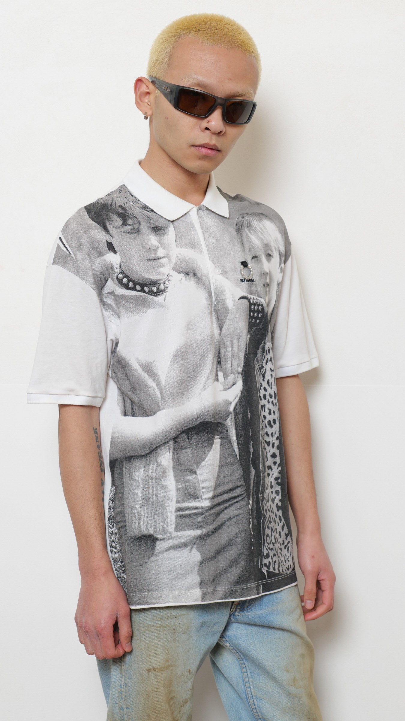 Raf Simons x Fred Perry printed skinhead polo shirt
