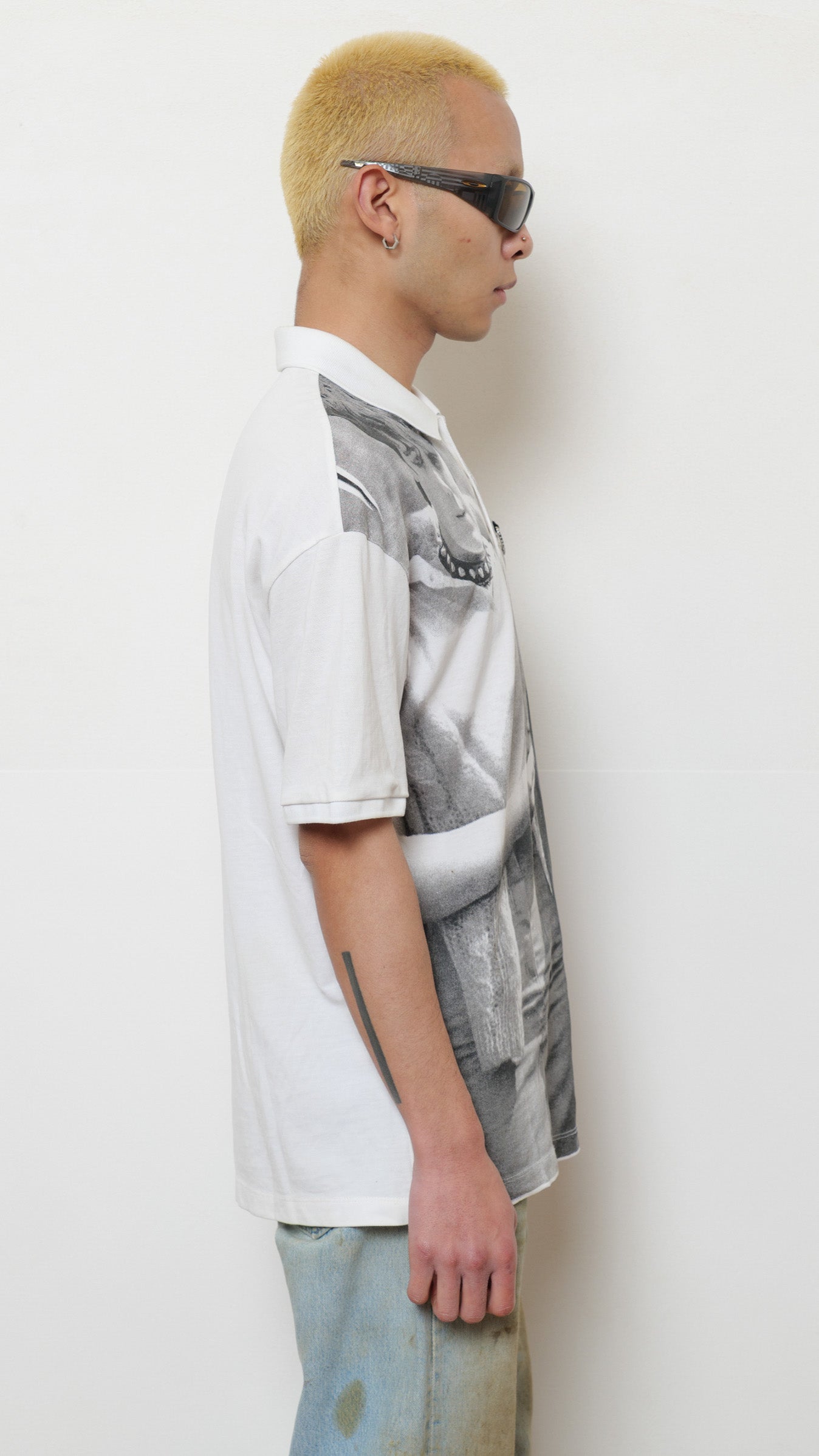 Raf Simons x Fred Perry printed skinhead polo shirt