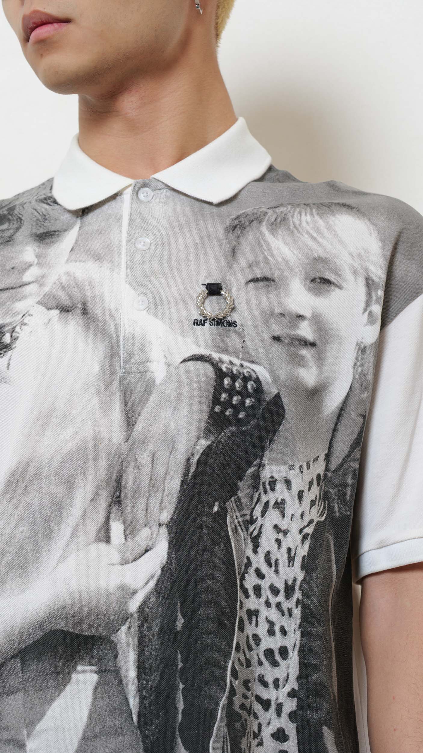 Raf Simons x Fred Perry printed skinhead polo shirt