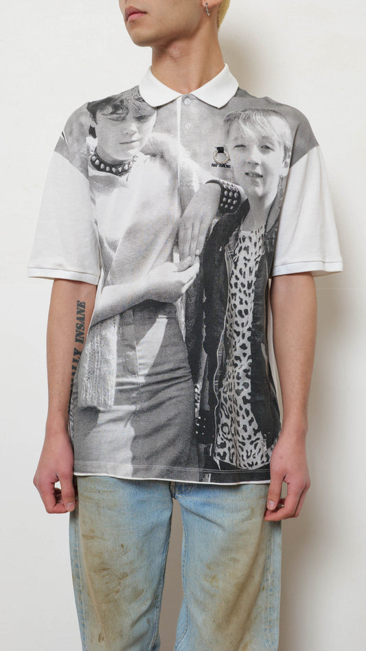 Raf Simons x Fred Perry printed skinhead polo shirt