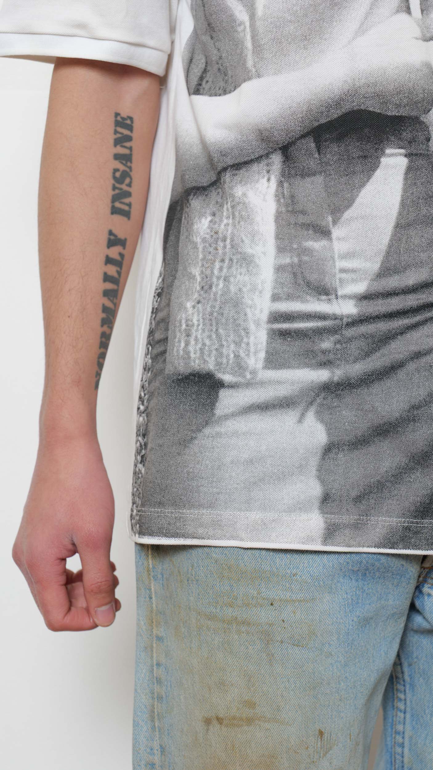 Raf Simons x Fred Perry printed skinhead polo shirt