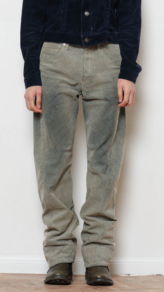 Levi’s engineered distressed grey/green corduroy pant