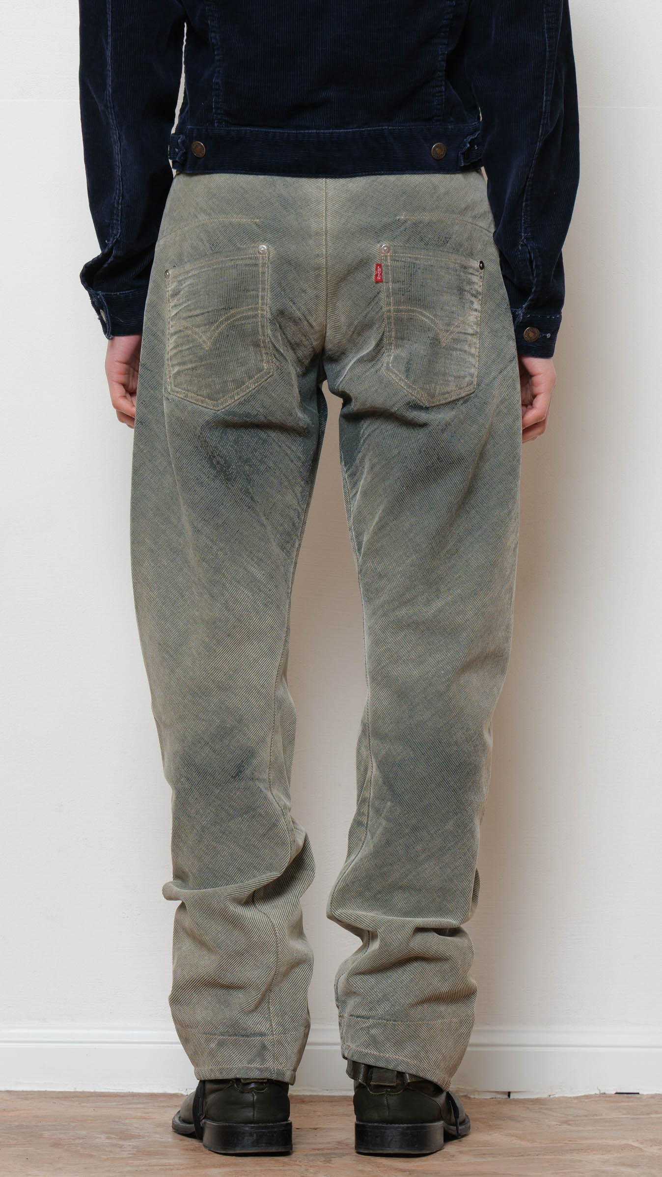 Levi’s engineered distressed grey/green corduroy pant