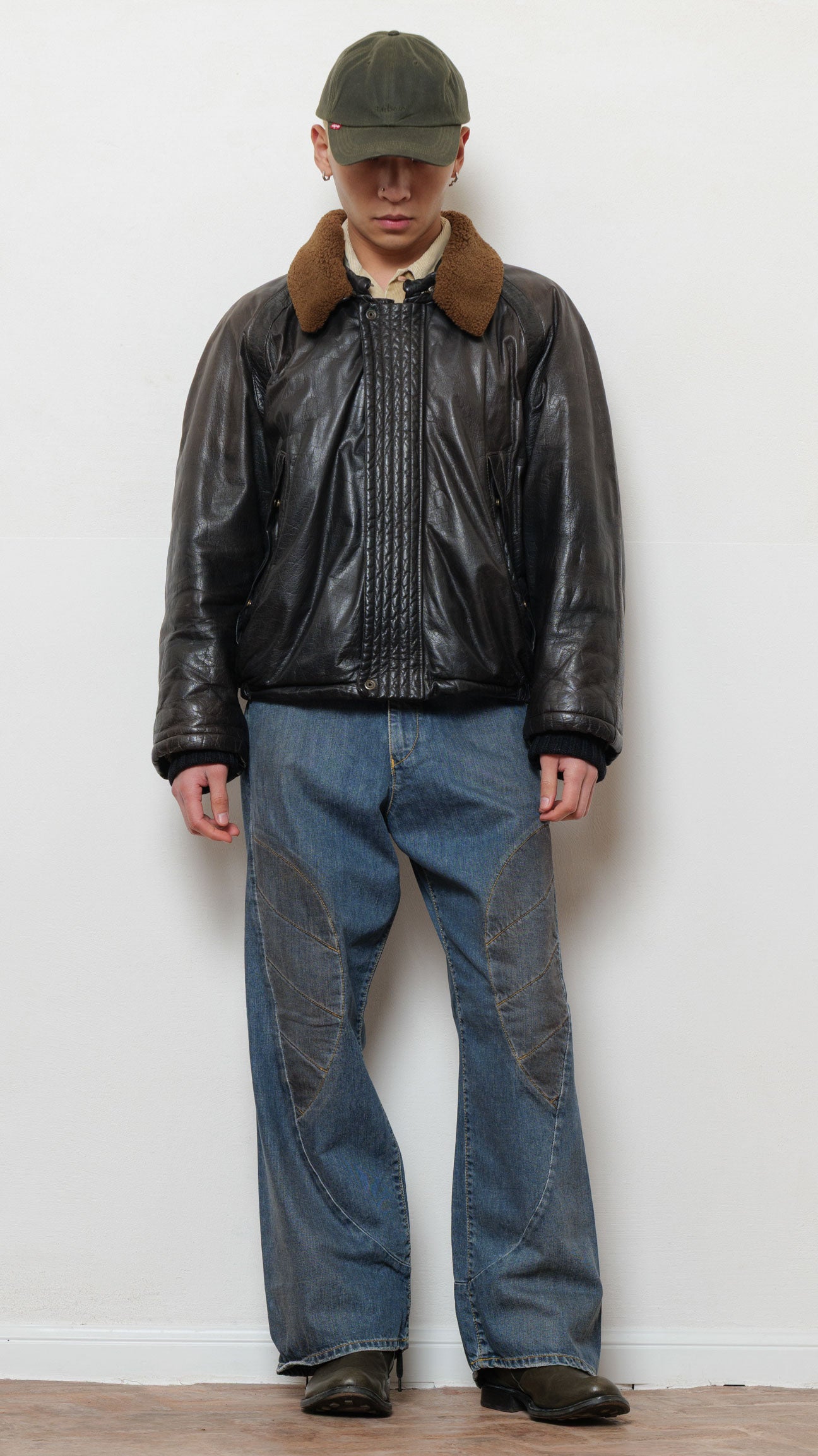Levi’s engineered knee moto patch jeans