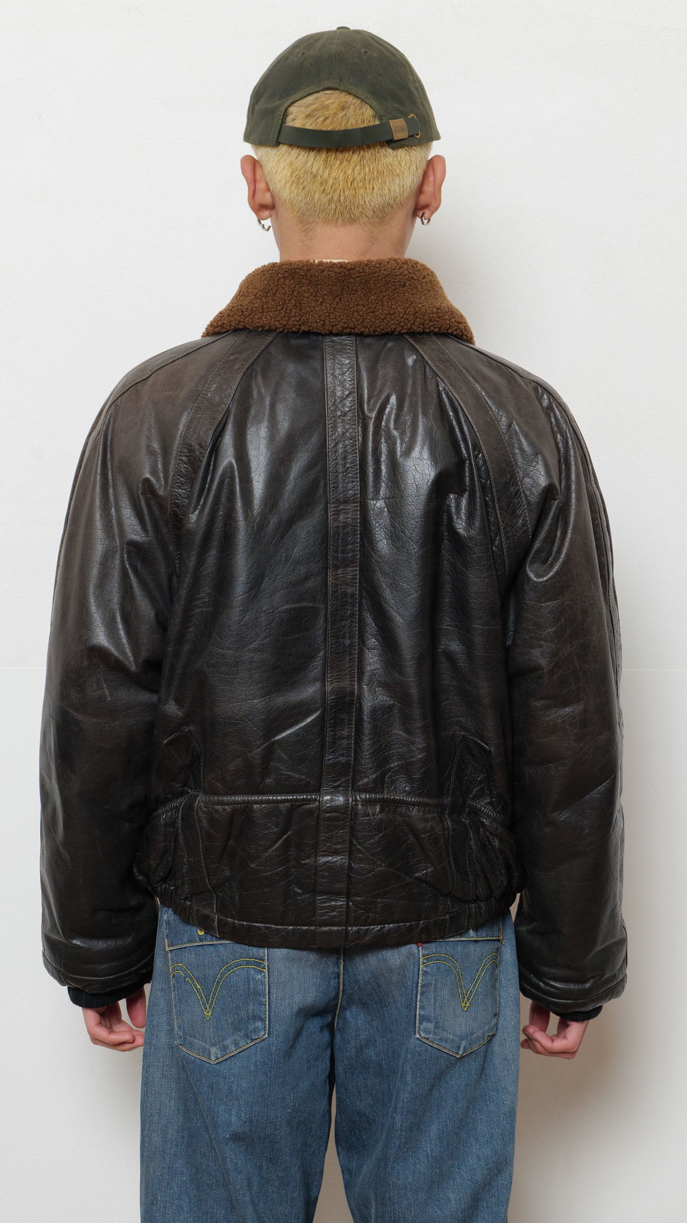 Boneville 1980’s leather bomber jacket