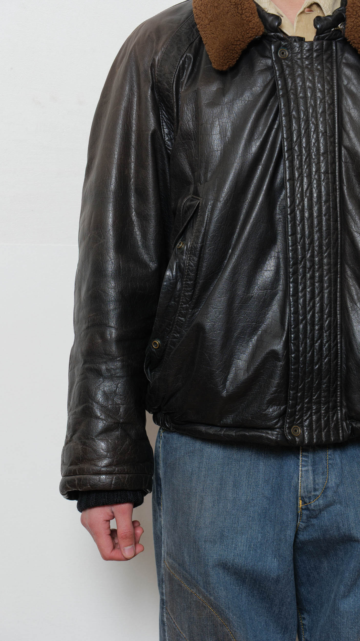 Boneville 1980’s leather bomber jacket