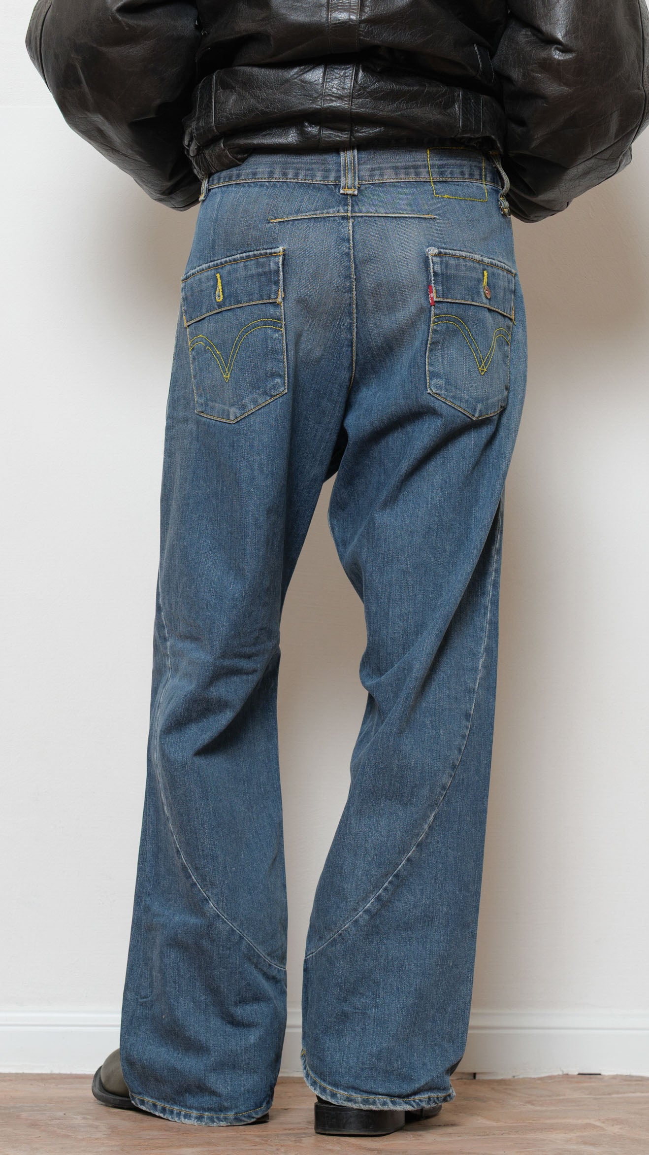 Levi’s engineered knee moto patch jeans