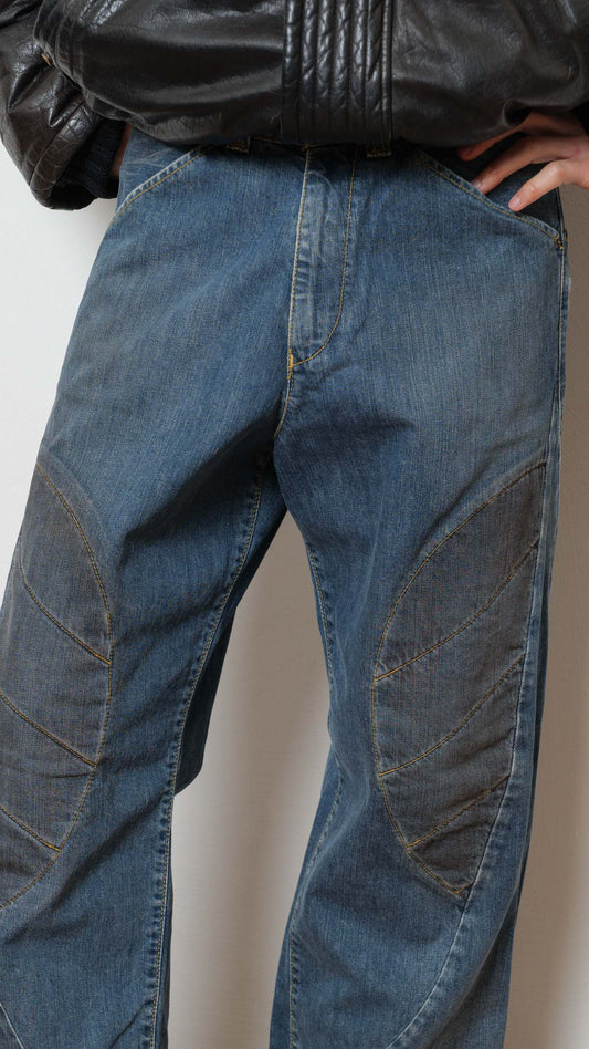 Levi’s engineered knee moto patch jeans