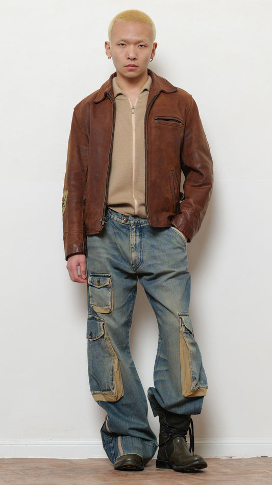 1980’s leather patch Made in usa jacket