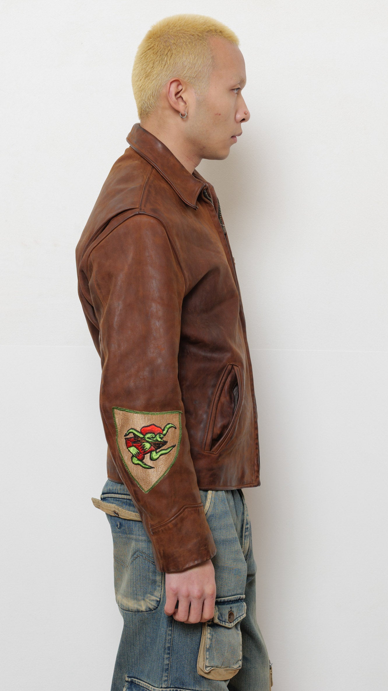 1980’s leather patch Made in usa jacket